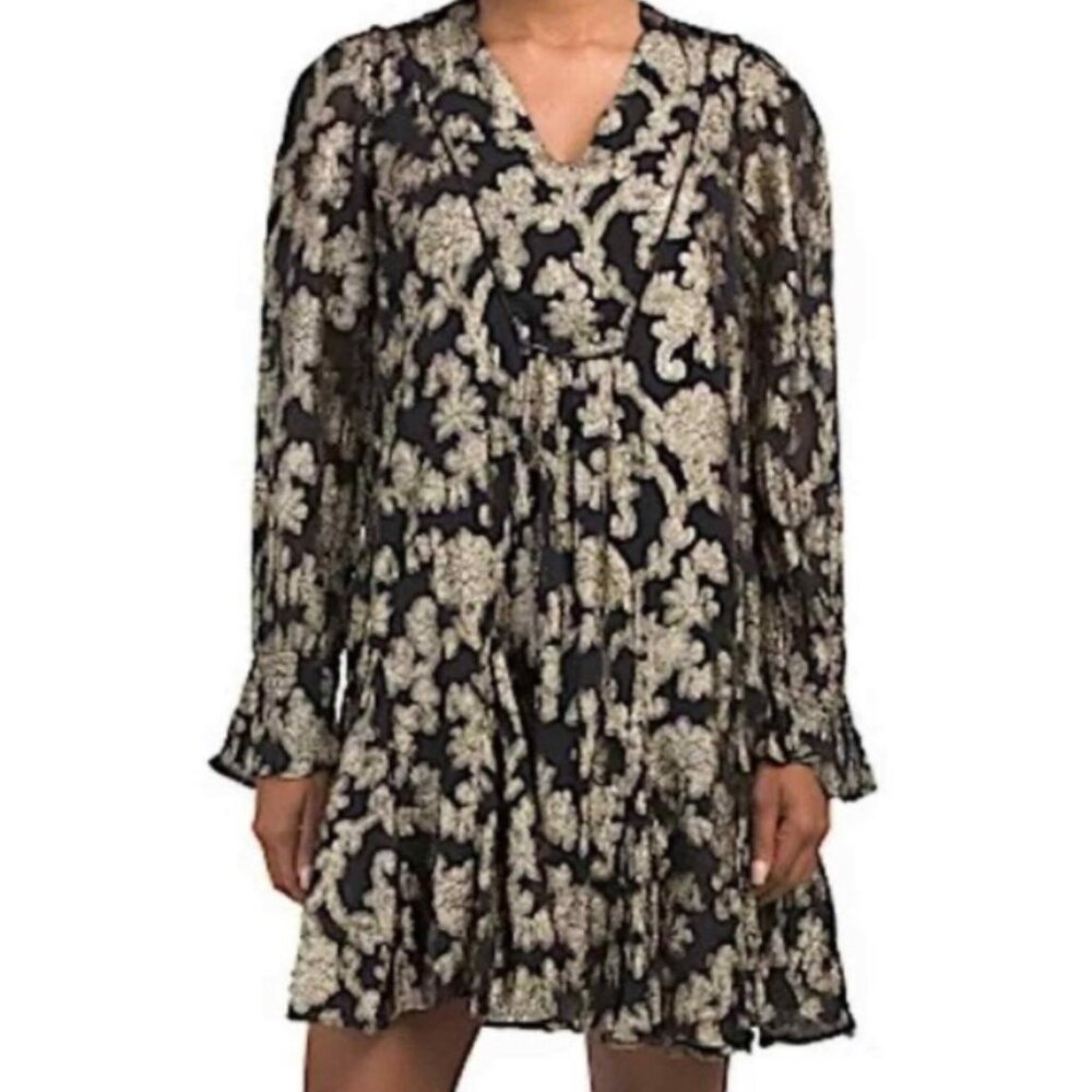 Anthropologie  Elegant Floral Print Mini Dress